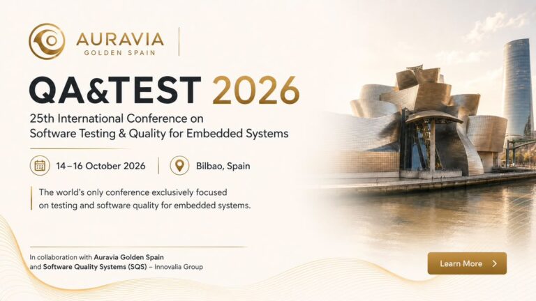 QA&TEST 2026 international conference on software testing and embedded systems in Bilbao, Spain